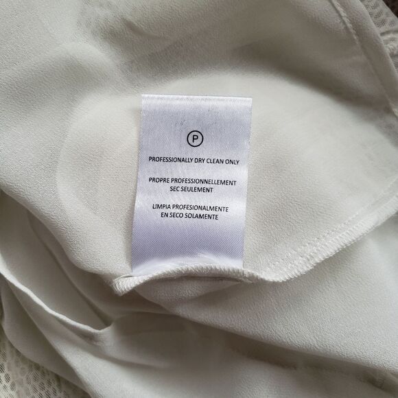 Not So Serious by Pallavi Mohan Deep V-Neck Mini Dress Sleeveless White Small - Picture 13 of 15